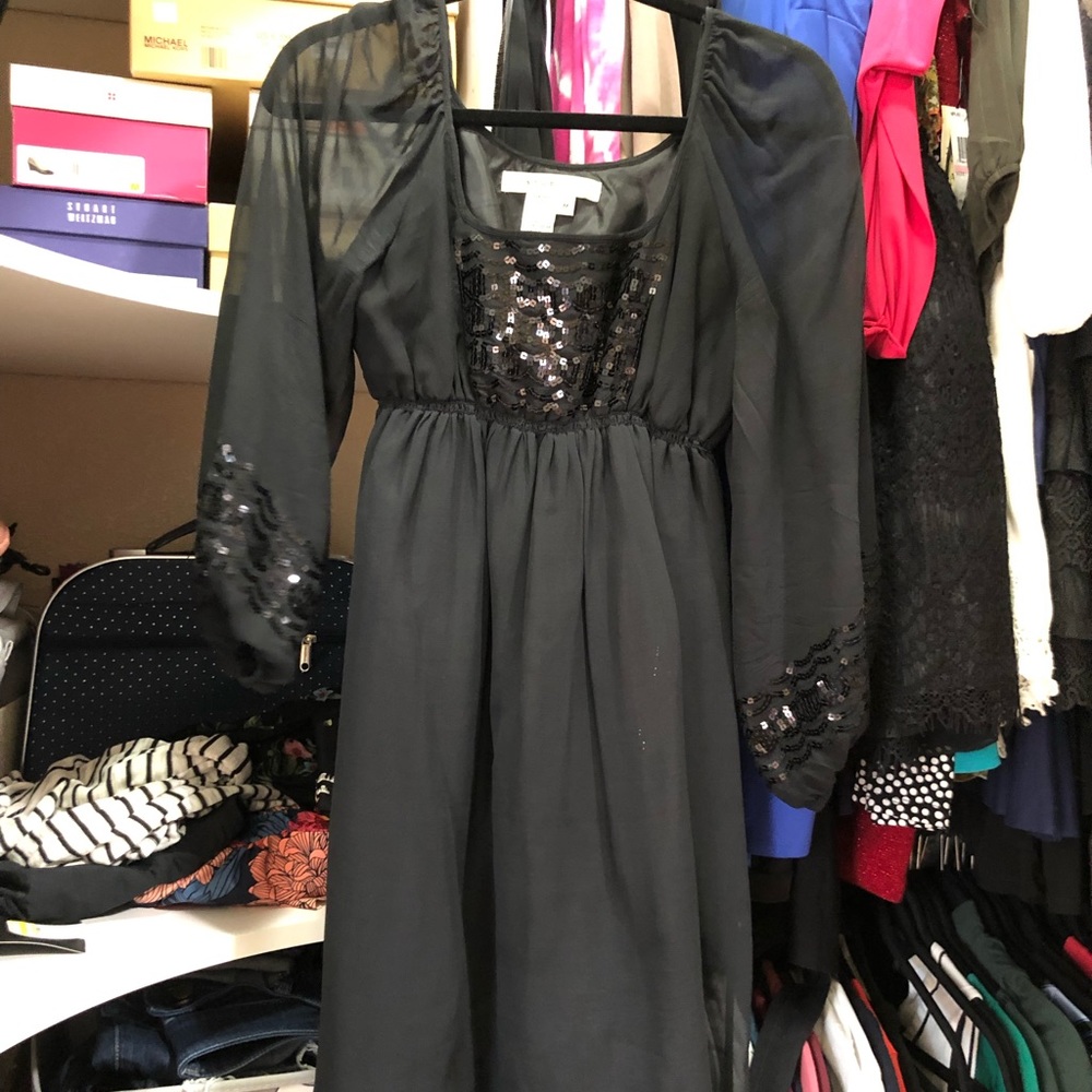 Black sequence dress